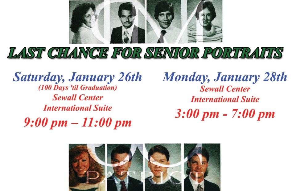 Calling all seniors: The Patriot offers 2 last chances for senior portraits 