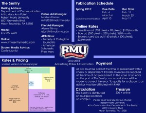 2013 Spring RMU Sentry Media Rate Card