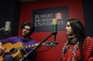 Radio jam session, Mountain of Leopards on campus