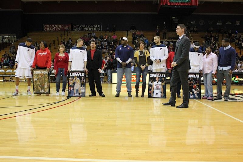 Colonials clobber Fairleigh Dickinson on senior night