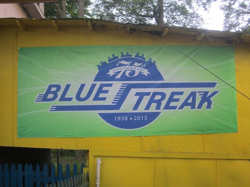 Celebrating 75 years is the Conneaut Lake Park Blue Streak. The ride is considered a Roller Coaster Classic and Landmark by the American Coaster Enthusiasts.