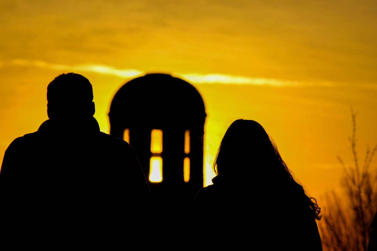 Sunset on the campus of Robert Morris University. Photo Credit: (RMU Sentry Media/Paul Wintruba) 