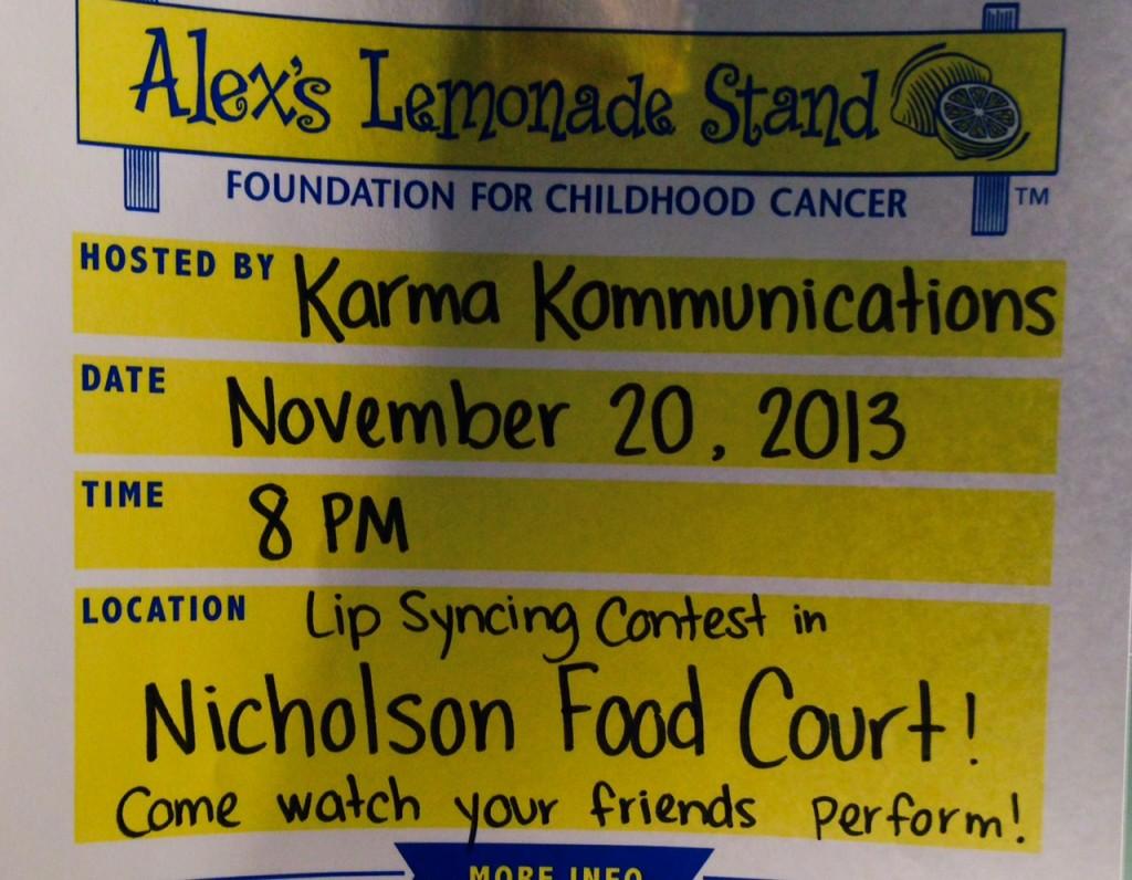 Karma Kommunications brings Alexs Lemonade Stand to RMU