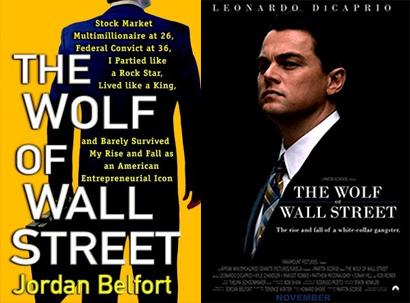 Movie posters for The Wolf of Wall Street.