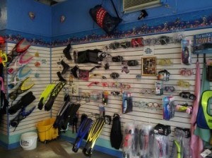 A wide variety of scuba gear is available at Joe's Scuba Shack. Photos by Haley Sawyer.