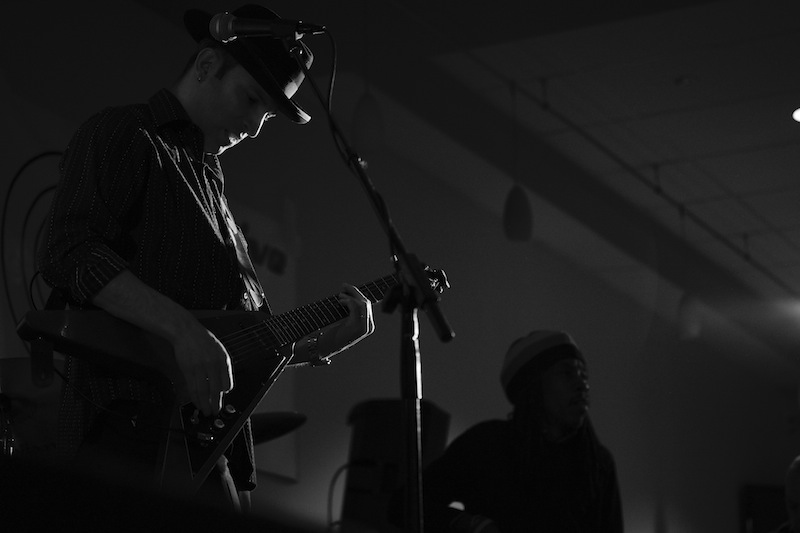 Billy Evanochko, with bass guitarist Arnold Stagger in the background. 