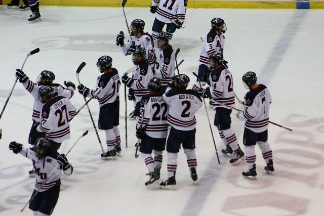 Robert Morris upset no. 11 Ohio State Friday evening beating the Buckeyes goalies 6 times.