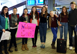 There were smiles all around as Sewickley students welcomed their British and French guests to Pittsburgh.