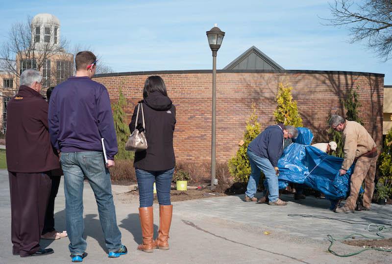 The instillation of Bronze Bob. 