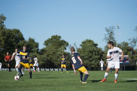 RMU Men's Soccer versus Canisius. Colonials lost 1-0 in a hard fought game. 