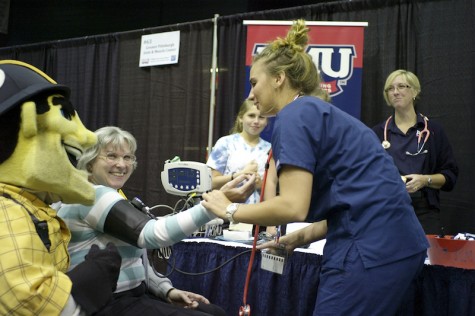 "What's on your plate?" healthy foods and wellness expo at the Sewall center Saturday afternoon. 