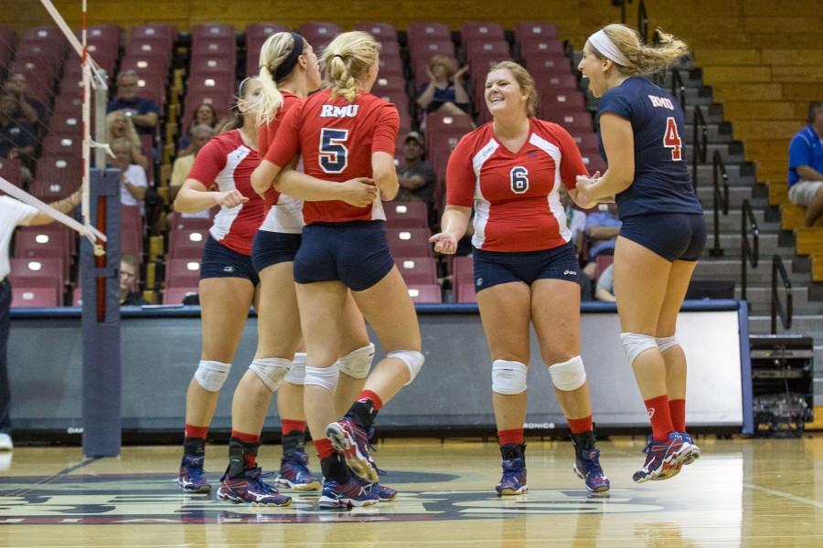 The+Colonials+used+three+straight+set+wins+Friday+night+to+defeat+The+Citadel+and+earn+their+first+win+of+the+season.