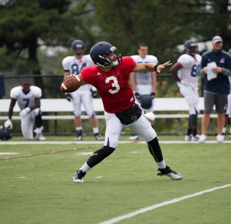 Derik Abbott in preseason camp 