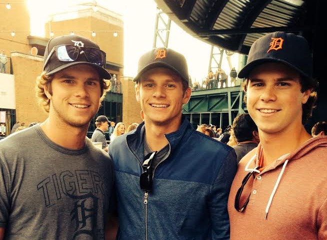 (From left to right) Evan, Timmy, and Matthew Moore.  Photo courtesy Evan Moore