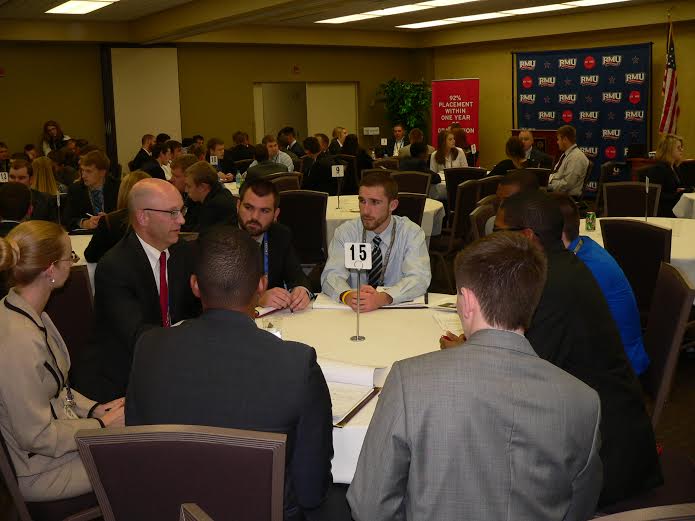 Russ Yurk of USA Football answers student questions during the Sport Management Conference on October 17. 