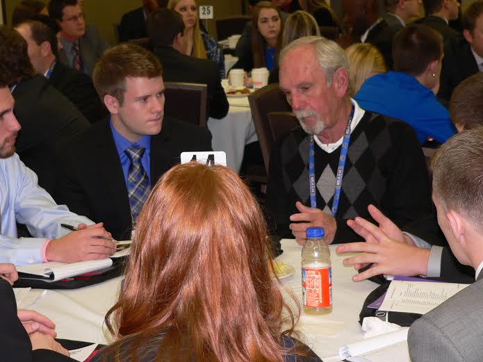 Former Major League Manager Jim Leyland gives attendees coaching advice during the 11th annual RMU Sport Management Conference. 