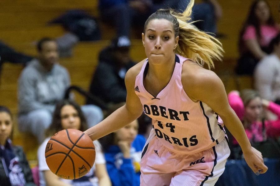 Ashley Ravelli recorded 18 points in Monday nights game against Sacred Heart on the road but the Colonials fell short 62-52