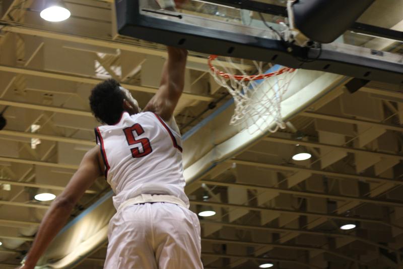 Elijah+Minnies+double-double+performance+of+23+points+and+eight+rebounds+wasnt+enough+for+the+Colonials+to+defeat+the+Duquesne+Dukes+Saturday.