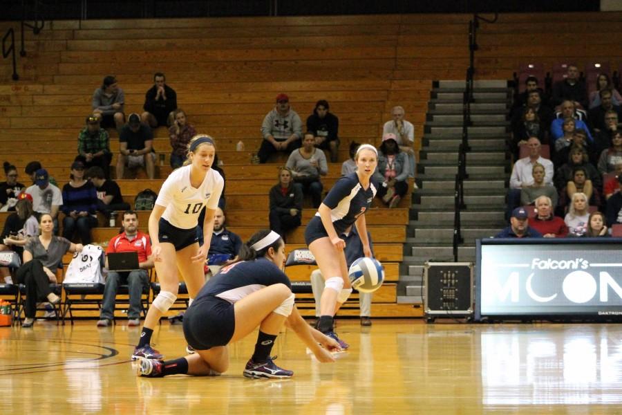 Taylor Lord recorded 13 kills and 11 digs Saturday to help her team joust the Knights to earn their first conference win.