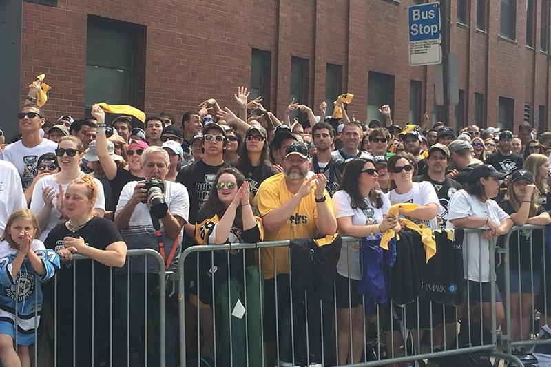 Black and gold flood the streets of Pittsburgh to celebrate the Penguins 4th Stanley Cup championship.