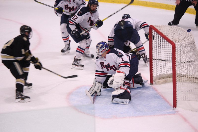 Francis Marotte readies to make save against Mercyhurst