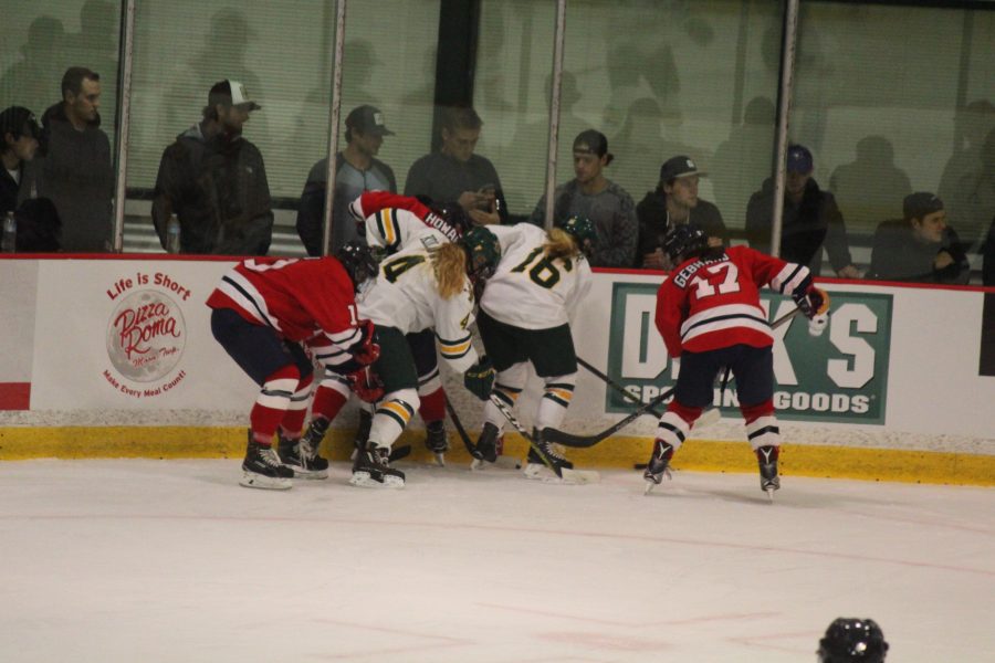 RMU battled to a 3-3 tie against Clarkson after Kirsten Welshs late regulation score. 