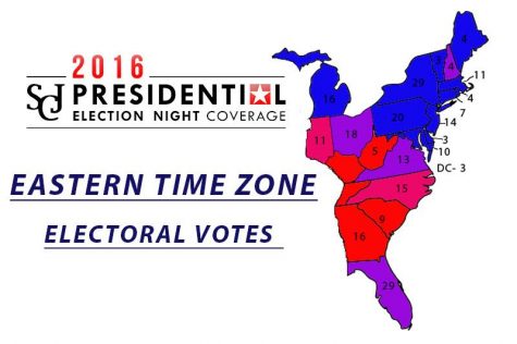 Eastern time zone projected electoral votes