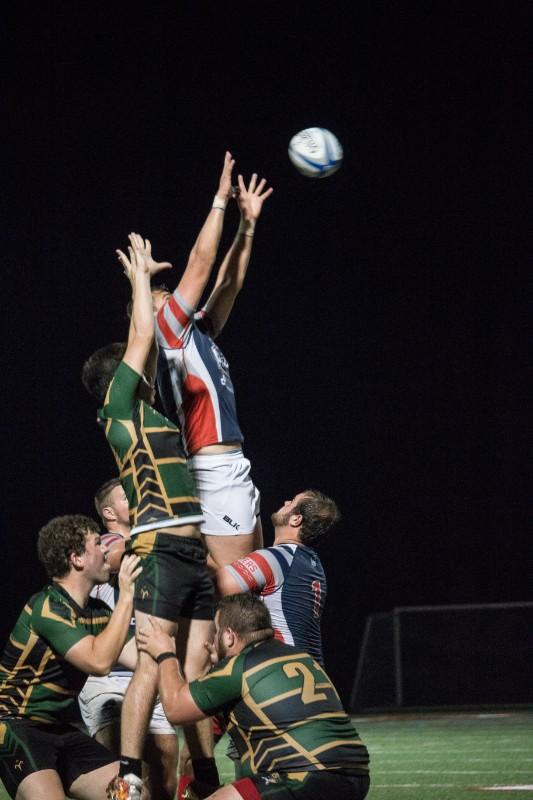 RMU gains control of the ball following the lineout. 