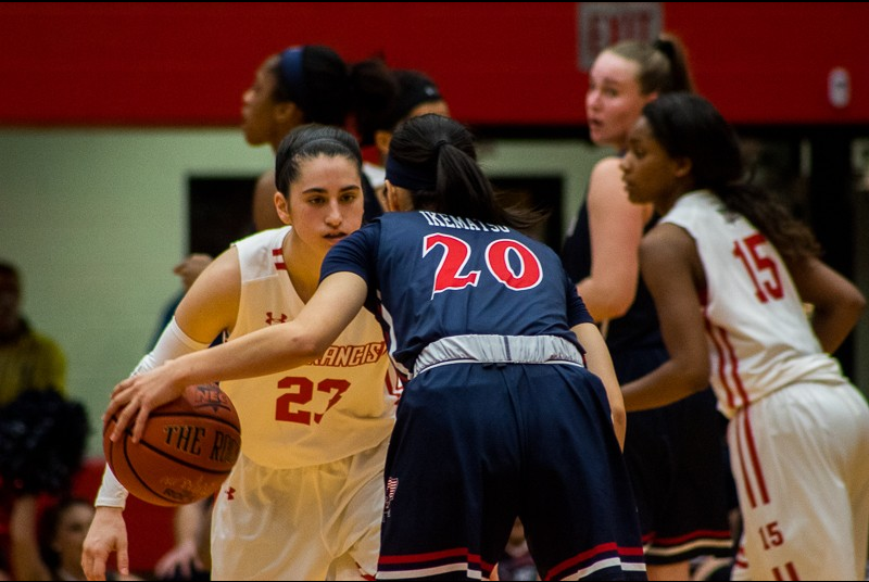 Ikematsu has gone up against some of the best in the nation including Saint Francis' Jessica Kovatch. Photo Credit: Samuel Anthony
