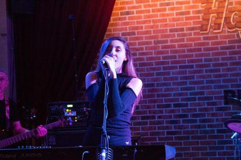 Angelina Balzano during Spinning Jennys performance at the Hard Rock. Pittsburgh, PA. March 3, 2018. RMU Sentry Media/Garret Roberts.