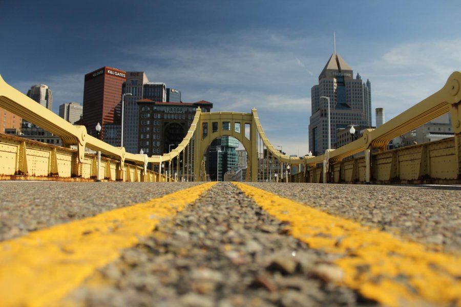 The City of Pittsburgh captured from the Roberto Clemente Bridge.