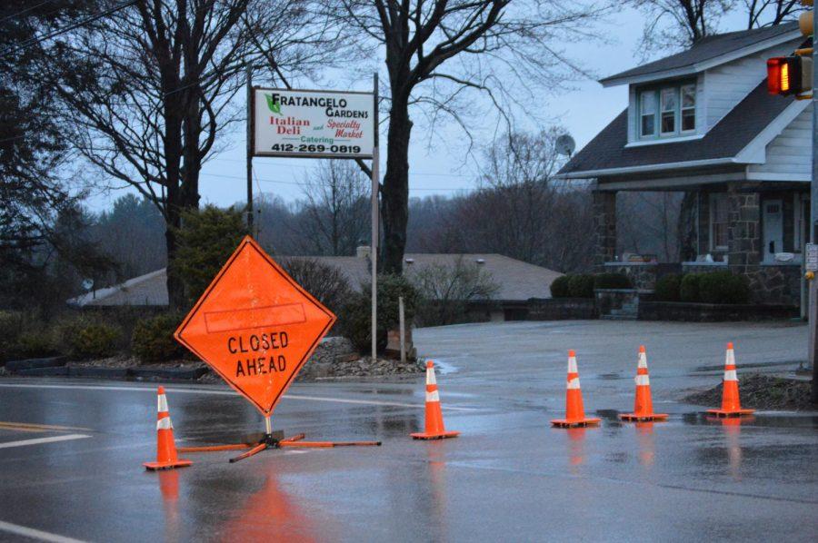 Landslide causes road closure in Moon Twp.