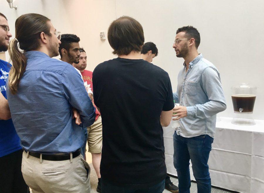 New York filmmaker, Tom Rosenberg, gets to know RMU students, faculty and staff.