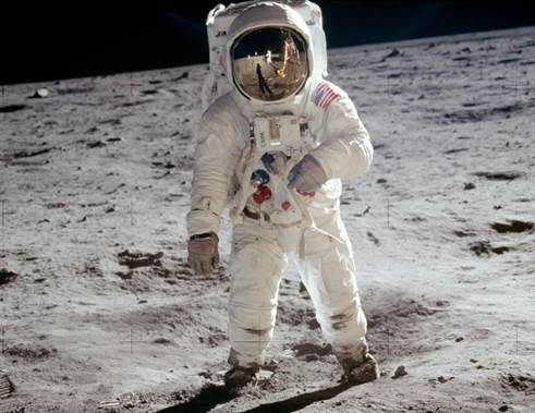 The Smithsonian’s Destination Moon: The Apollo 11 Mission exhibition at the History Center will explore Apollo 11 mission, the birth of the American space program, the space race, and its Western Pennsylvania connections beginning on Sept. 29. Pictured: Astronaut Buzz Aldrin walks on the surface of the Moon near the leg of the lunar module Eagle during the Apollo 11 extravehicular activity (EVA). (Photo courtesy of NASA)