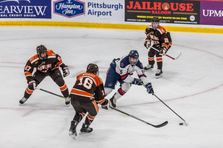 Robert Morris split the series 1-1 with Bowling Green. Photo credit: David Auth