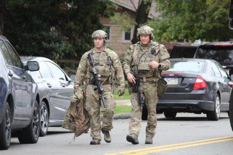 Pittsburgh FBI, S.W.A.T., police, paramedics, and Pennsylvania State Troopers were all at the Tree of Life Synagogue in Pittsburgh during a mass shooting October 27, 2018.