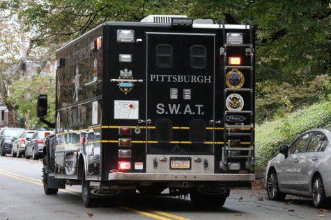 Pittsburgh FBI, S.W.A.T., police, paramedics, and Pennsylvania State Troopers were all at the Tree of Life Synagogue in Pittsburgh during a mass shooting October 27, 2018.