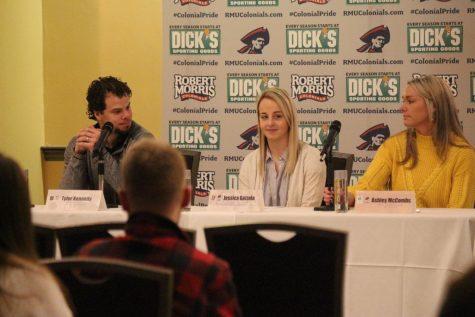 Panelists (from left): Tyler Kennedy, Jessica Gazzola, Ashley McCombs.