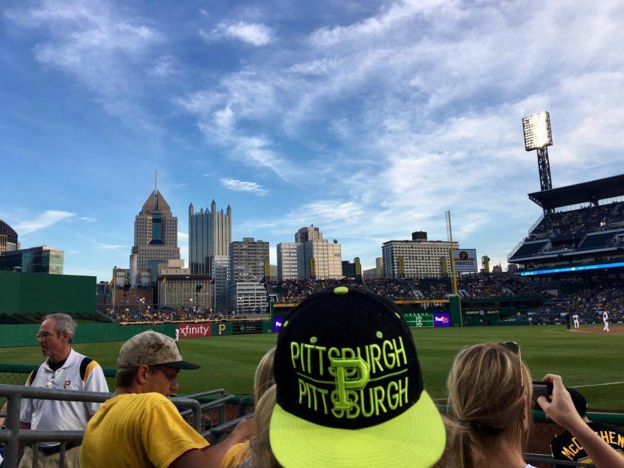 Downtown Pittsburgh skyline as seen from PNC Park, home of the Pittsburgh Pirates. 