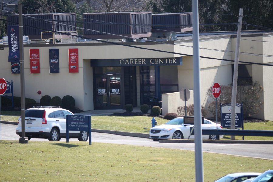 A vehicle parked at the Benjamin Rush Center lot was searched by Moon Township and Robert Morris Police on the morning of Feb. 15, 2019.