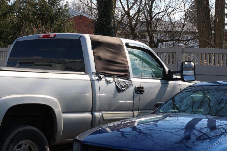 A vehicle parked at the Benjamin Rush Center lot was searched by Moon Township and Robert Morris Police on the morning of Feb. 15, 2019.