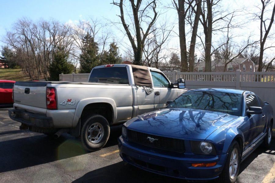 A vehicle parked at the Benjamin Rush Center lot was searched by Moon Township and Robert Morris Police on the morning of Feb. 15, 2019.