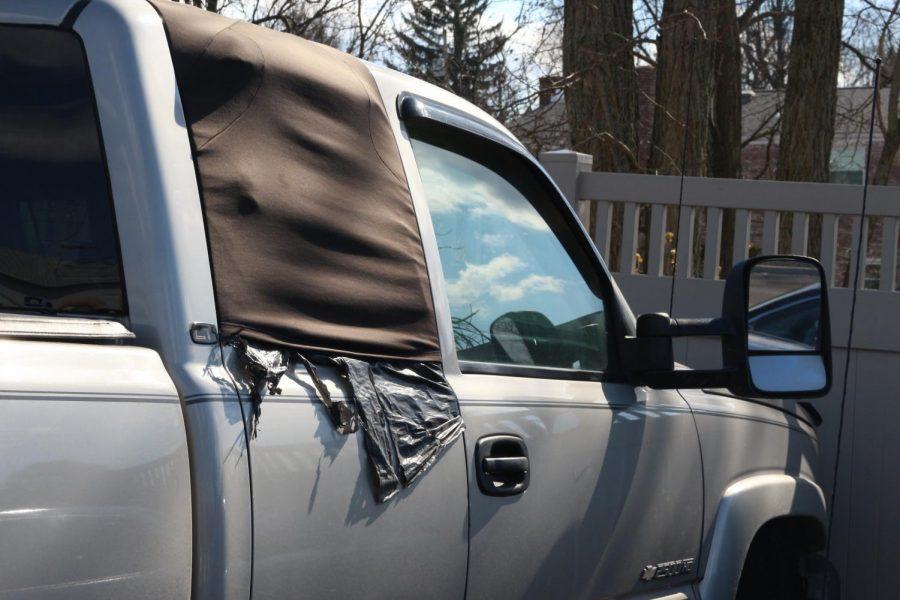 A vehicle parked at the Benjamin Rush Center lot was searched by Moon Township and Robert Morris Police on the morning of Feb. 15, 2019.