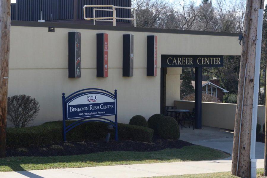 A vehicle parked at the Benjamin Rush Center lot was searched by Moon Township and Robert Morris Police on the morning of Feb. 15, 2019.