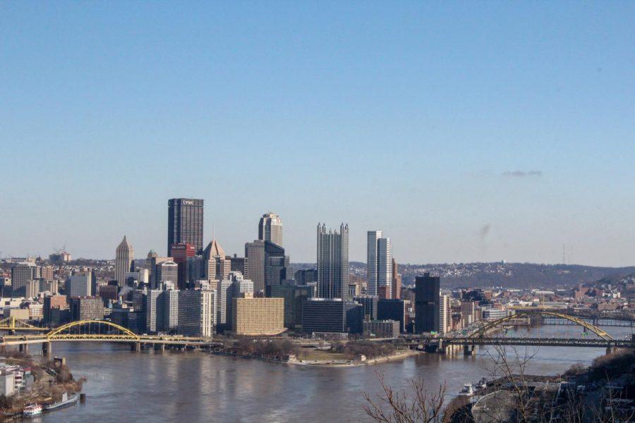 Downtown+Pittsburgh+as+seen+from+West+End+Park+on+a+February+afternoon.+