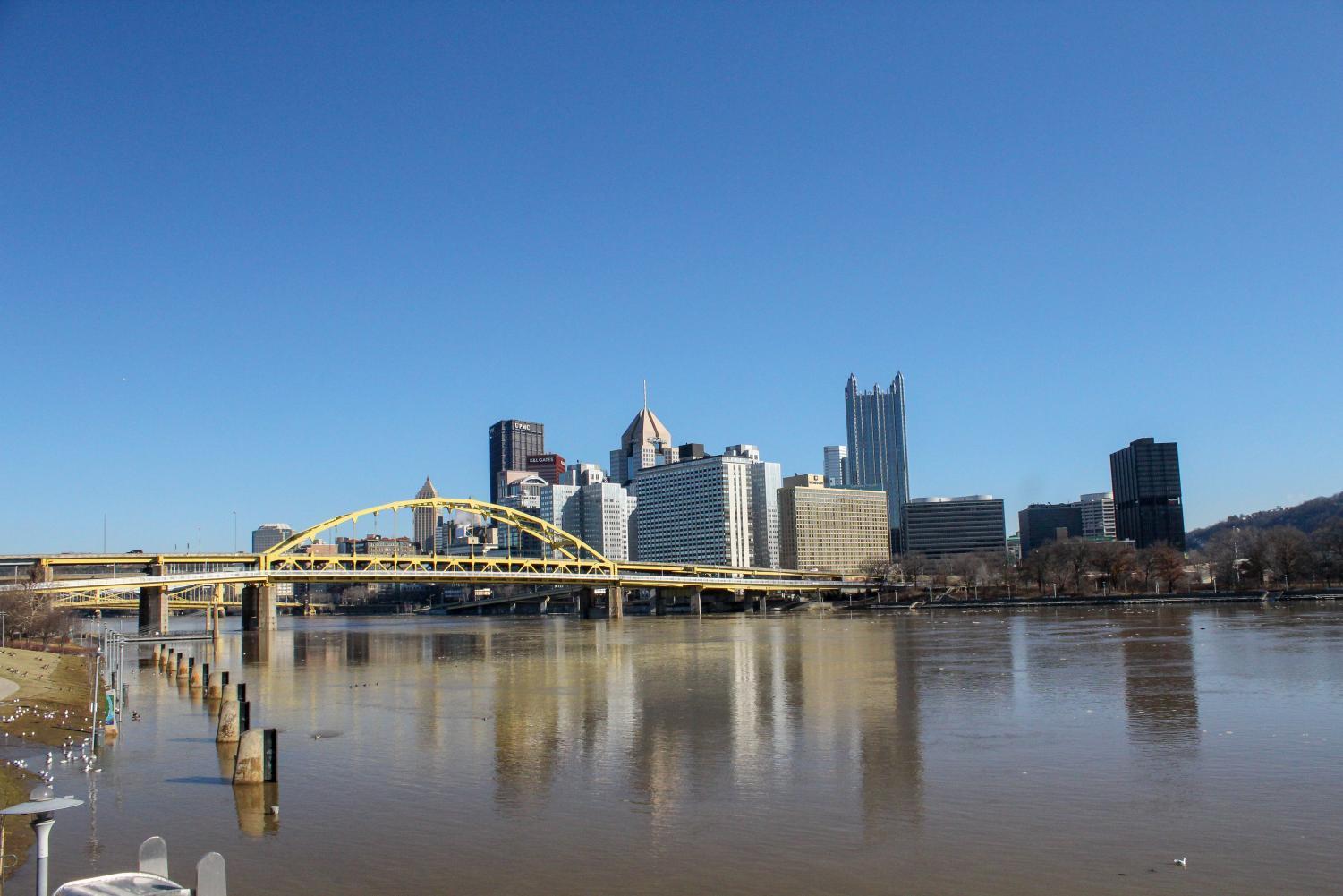 Pittsburgh flood skyline north shore RMU Sentry Media