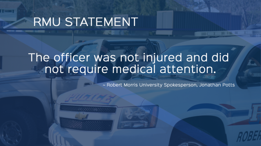 Statement from Robert Morris University Spokesperson Jonathan Potts. Photo Credit: (RMU Sentry Media/Gage Goulding)