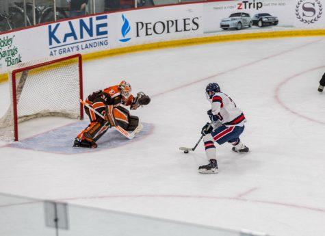 Derek Schooley: ‘You can’t take a game to get started’ as men’s hockey readies for semi-final game against AIC