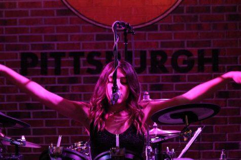 Talia Balzano performing with Spinning Jenny at the Hard Rock Cafe. Pittsburgh, PA. March 16, 2019. RMU Sentry Media/Garret Roberts.