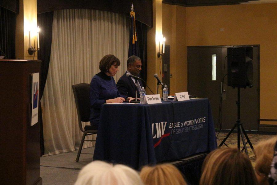 League of Women Voters held a debate in Robert Morris Universitys Yorktown Hall the night of March 20, 2019.